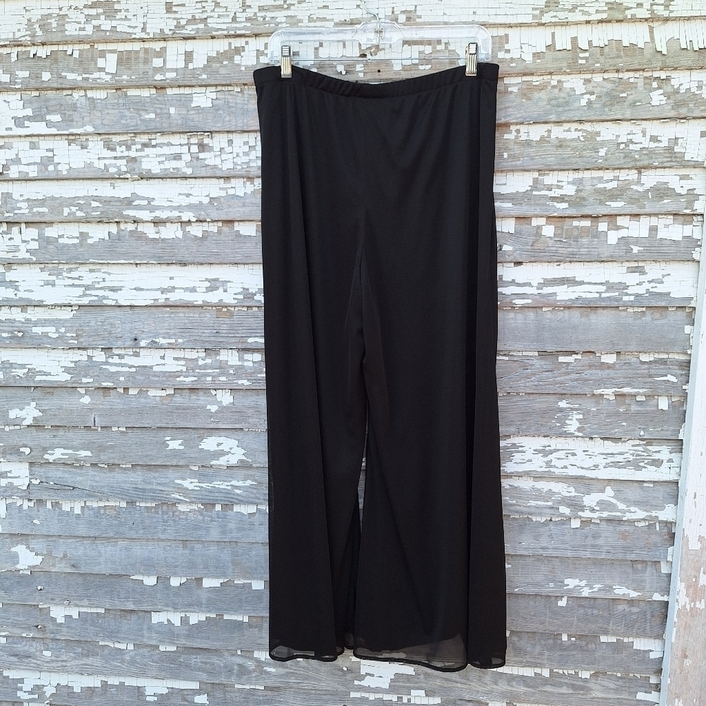 🌟 Haute wide leg pants with sheer overlay size petite XL NWT - Picture 3 of 4